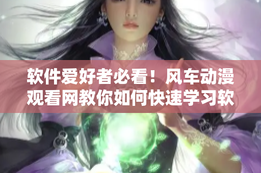 软件爱好者必看！风车动漫观看网教你如何快速学习软件技能！