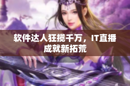 软件达人狂揽千万，IT直播成就新拓荒