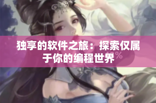 独享的软件之旅：探索仅属于你的编程世界