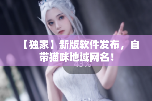 【独家】新版软件发布，自带猫咪地域网名！