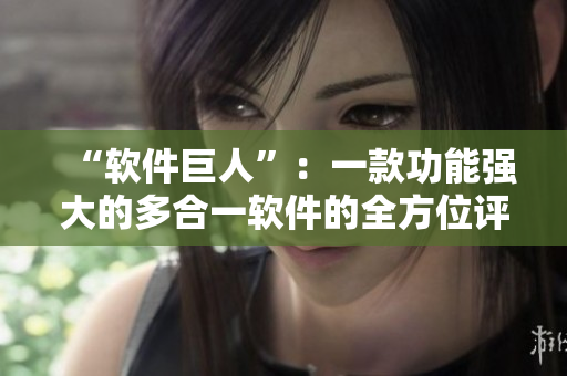 “软件巨人”：一款功能强大的多合一软件的全方位评测