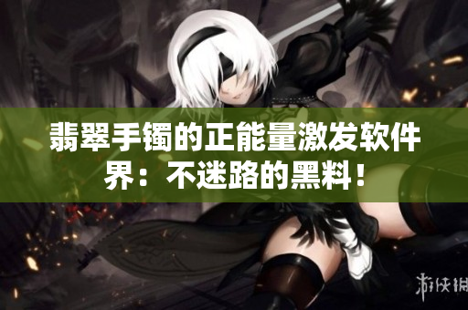 翡翠手镯的正能量激发软件界：不迷路的黑料！