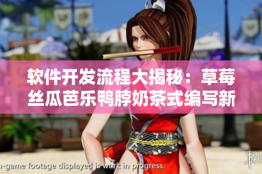 软件开发流程大揭秘：草莓丝瓜芭乐鸭脖奶茶式编写新软件