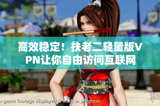 高效稳定！扶老二轻量版VPN让你自由访问互联网