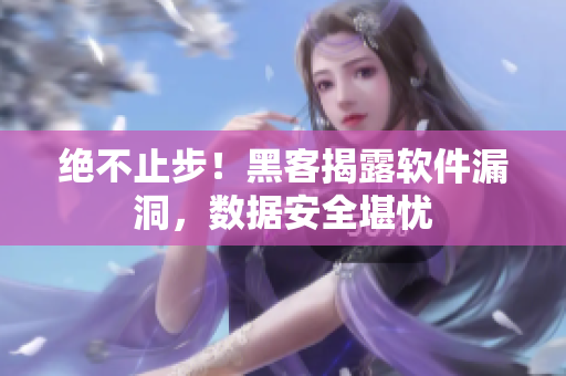 绝不止步！黑客揭露软件漏洞，数据安全堪忧