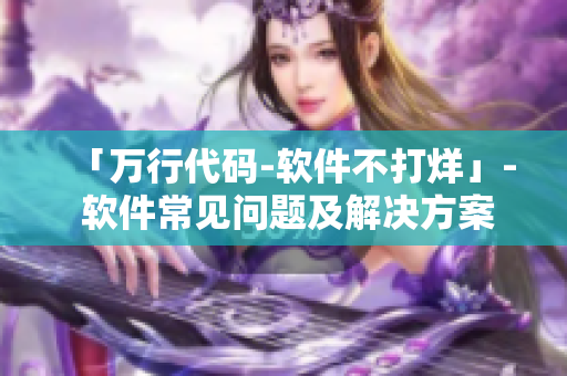 「万行代码-软件不打烊」- 软件常见问题及解决方案