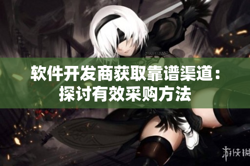 软件开发商获取靠谱渠道：探讨有效采购方法