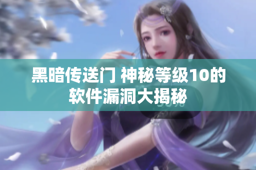 黑暗传送门 神秘等级10的软件漏洞大揭秘
