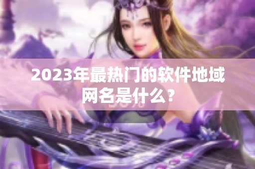 2023年最热门的软件地域网名是什么？