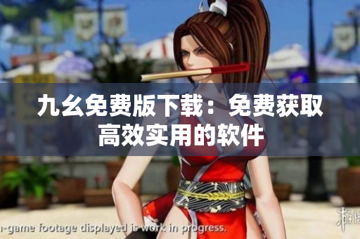 九幺免费版下载：免费获取高效实用的软件