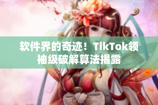 软件界的奇迹！TikTok领袖级破解算法揭露