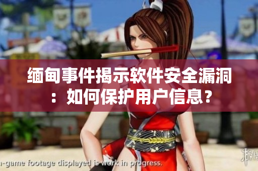 缅甸事件揭示软件安全漏洞：如何保护用户信息？