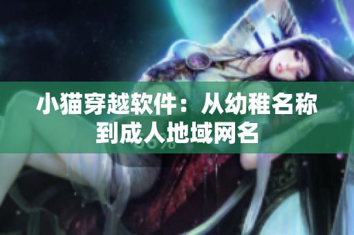 小猫穿越软件：从幼稚名称到成人地域网名