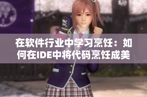 在软件行业中学习烹饪：如何在IDE中将代码烹饪成美味的软件