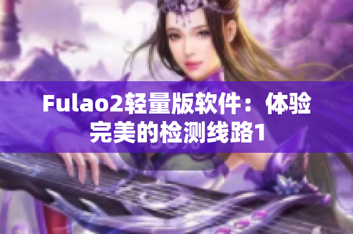 Fulao2轻量版软件：体验完美的检测线路1