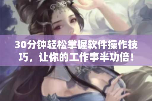 30分钟轻松掌握软件操作技巧，让你的工作事半功倍！
