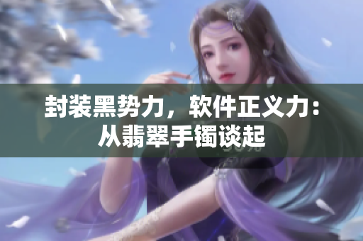 封装黑势力，软件正义力：从翡翠手镯谈起