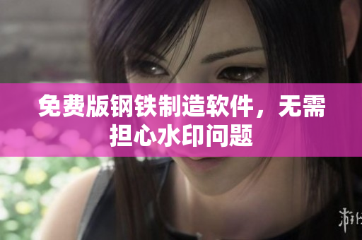 免费版钢铁制造软件，无需担心水印问题