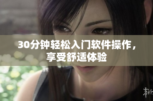 30分钟轻松入门软件操作，享受舒适体验