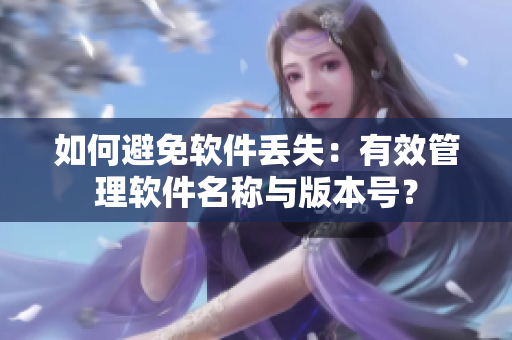 如何避免软件丢失：有效管理软件名称与版本号？