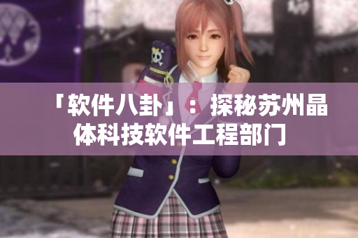 「软件八卦」：探秘苏州晶体科技软件工程部门