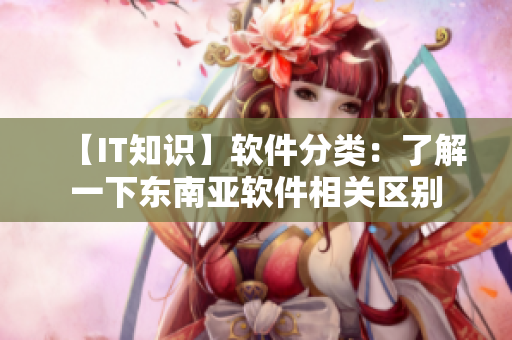 【IT知识】软件分类：了解一下东南亚软件相关区别
