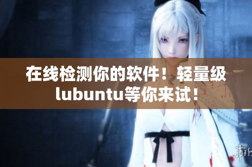 在线检测你的软件！轻量级lubuntu等你来试！