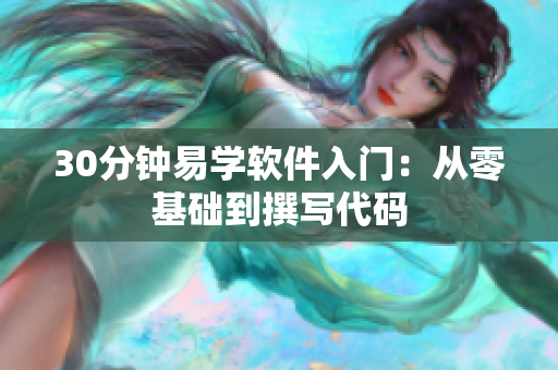 30分钟易学软件入门：从零基础到撰写代码