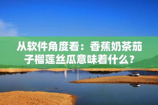 从软件角度看：香蕉奶茶茄子榴莲丝瓜意味着什么？