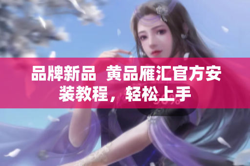 品牌新品  黄品雁汇官方安装教程，轻松上手
