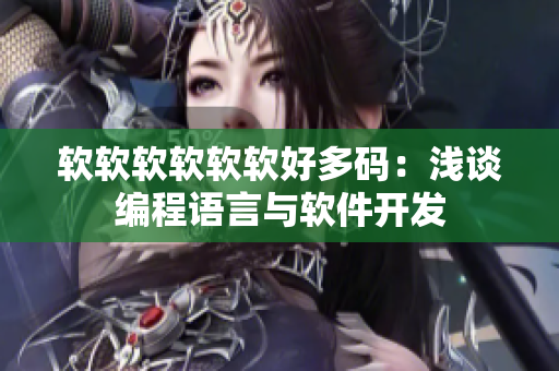 软软软软软软好多码：浅谈编程语言与软件开发