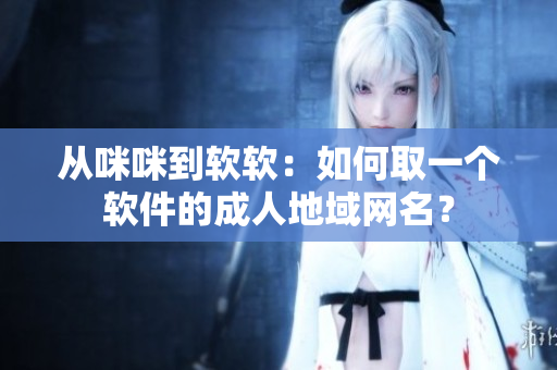 从咪咪到软软：如何取一个软件的成人地域网名？