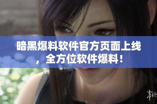 暗黑爆料软件官方页面上线，全方位软件爆料！