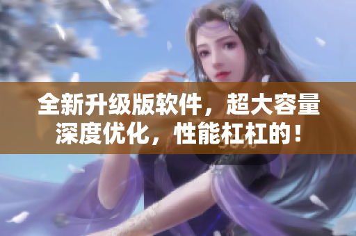 全新升级版软件，超大容量深度优化，性能杠杠的！