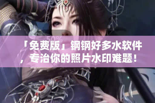 「免费版」钢钢好多水软件，专治你的照片水印难题！