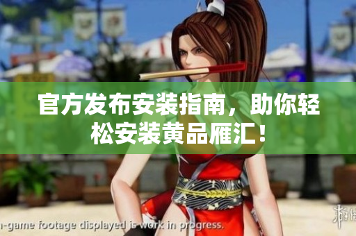 官方发布安装指南，助你轻松安装黄品雁汇！