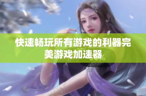 快速畅玩所有游戏的利器完美游戏加速器