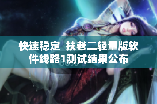 快速稳定  扶老二轻量版软件线路1测试结果公布