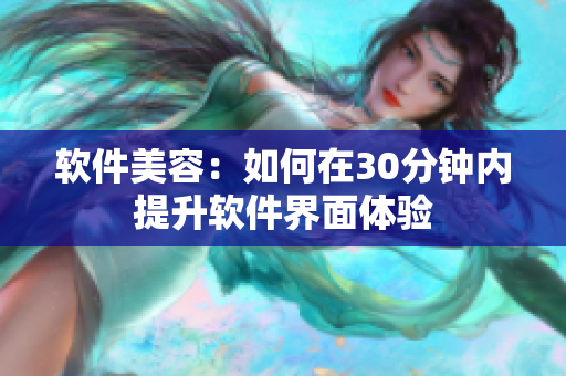 软件美容：如何在30分钟内提升软件界面体验