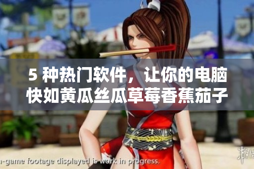 5 种热门软件，让你的电脑快如黄瓜丝瓜草莓香蕉茄子土豆