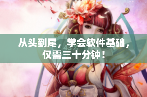 从头到尾，学会软件基础，仅需三十分钟！