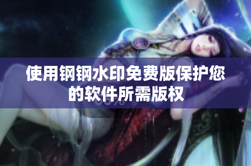 使用钢钢水印免费版保护您的软件所需版权