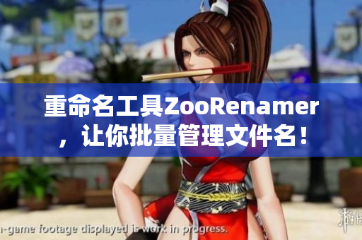 重命名工具ZooRenamer，让你批量管理文件名！