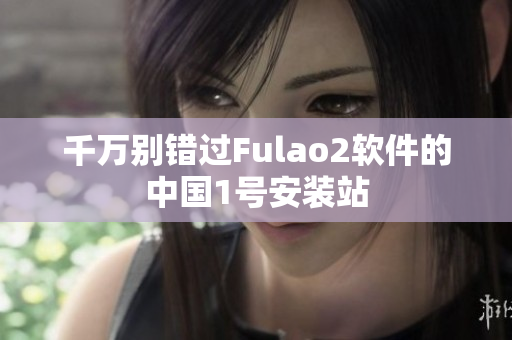 千万别错过Fulao2软件的中国1号安装站