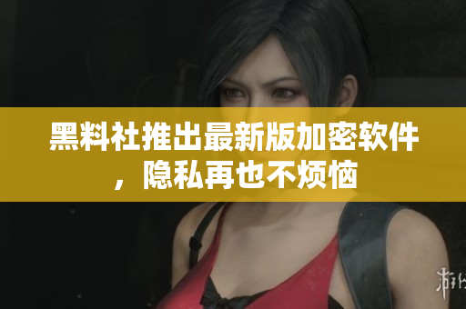 黑料社推出最新版加密软件，隐私再也不烦恼