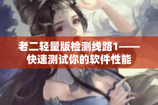 老二轻量版检测线路1——快速测试你的软件性能