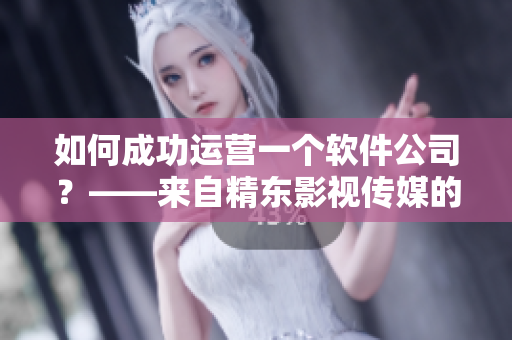 如何成功运营一个软件公司？——来自精东影视传媒的经验分享