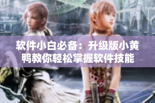 软件小白必备：升级版小黄鸭教你轻松掌握软件技能
