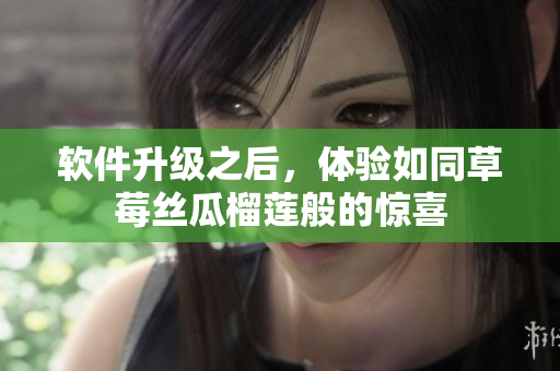 软件升级之后，体验如同草莓丝瓜榴莲般的惊喜