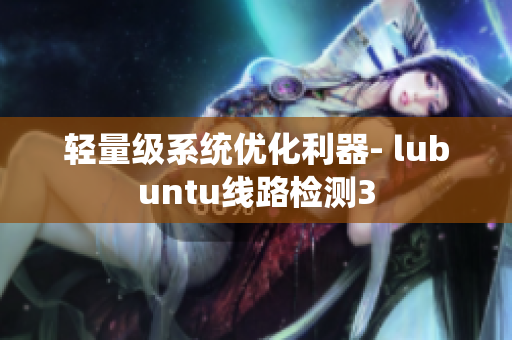 轻量级系统优化利器- lubuntu线路检测3